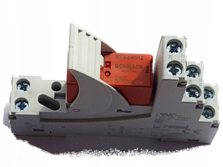 Przekaźnik 12V DC / 2x8A 250V AC - na szynę DIN
