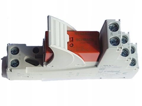 Przekaźnik 24V DC / 2x8A 250V AC - na szynę DIN