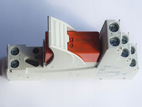 Przekaźnik 24V DC / 2x8A 250V AC - na szynę DIN