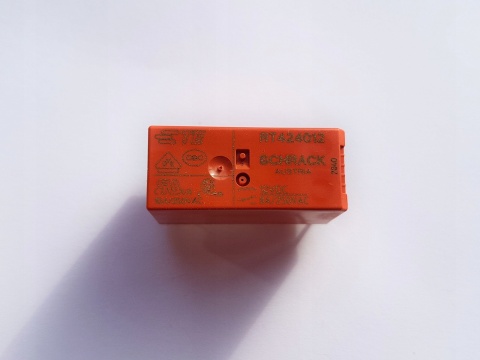 RT424012 przekaźnik Schrack, cewka12V, 2x8A/250VAC